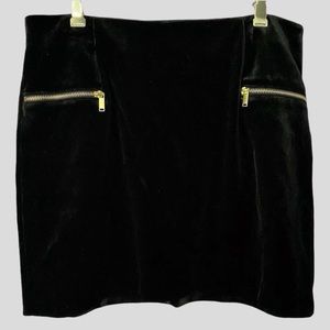 H&M velvet mini skirt